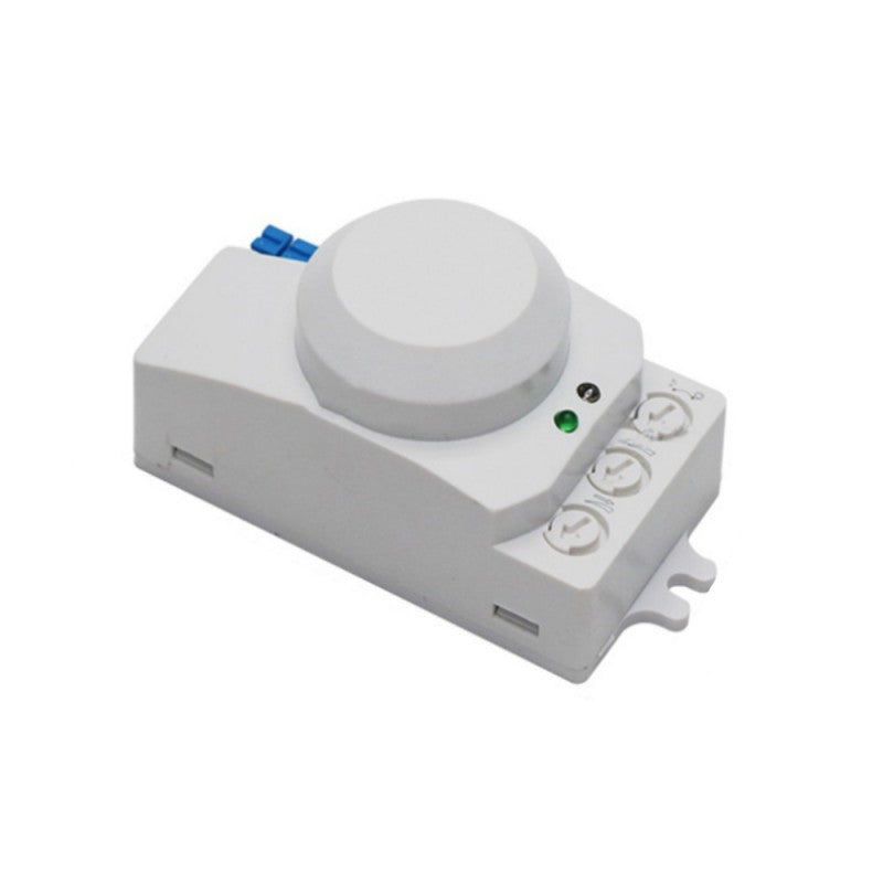 Senzor de miscare cu microunde 360 grade, 1200W rezistiv, reglaj distanta 1-8m, alb