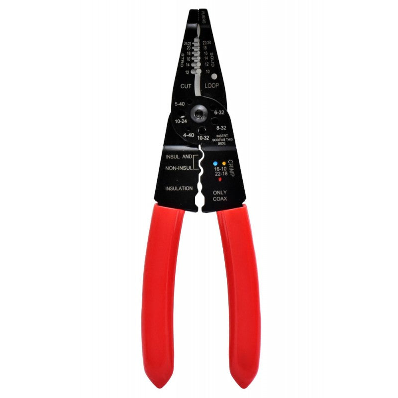 Cleste multifunctional sertizat dezizolat vedere frontala, compatibil cabluri 0.2-6mm