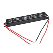 Sursa alimentare ultra slim 18W 24V 0.75A, carcasa neagra din aluminiu cu cabluri de intrare si iesire, IP20