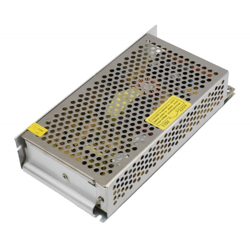 Sursa alimentare metalica 100W 48V, vedere laterala cu orificii de ventilatie pasiva