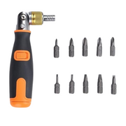 Surubelnita multifunctionala 10 in 1 cu clichet bidirectional, cap articulat si 10 biti magnetici inclusi