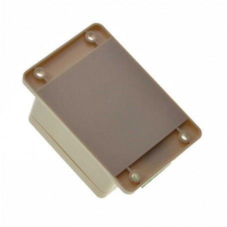 Senzor PIR carcasa plastica vedere spate cu orificii de montaj pe suprafata