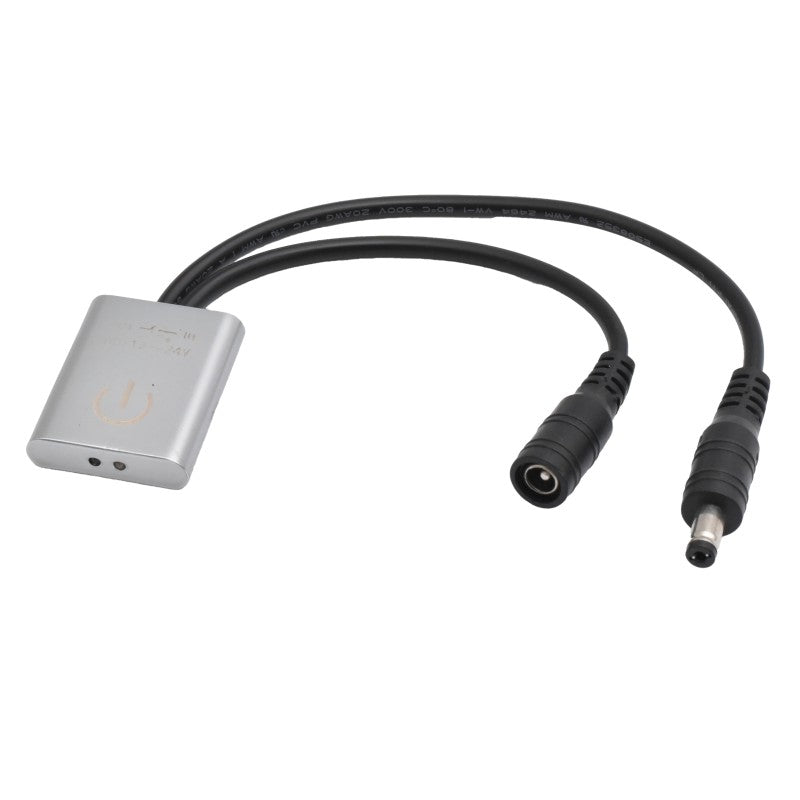 Intrerupator IR pentru banda LED 12V/24V, 3A, carcasa aluminiu compacta cu mufe DC barrel