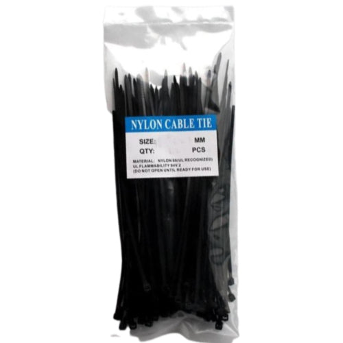 Coliere plastic nylon negre 3.6x350mm, pachet 100 bucati, uz industrial