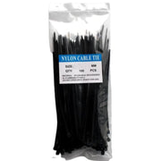 Set 100 coliere plastic negre nylon 2,5x200mm autoblocante pentru organizare cabluri iluminat LED