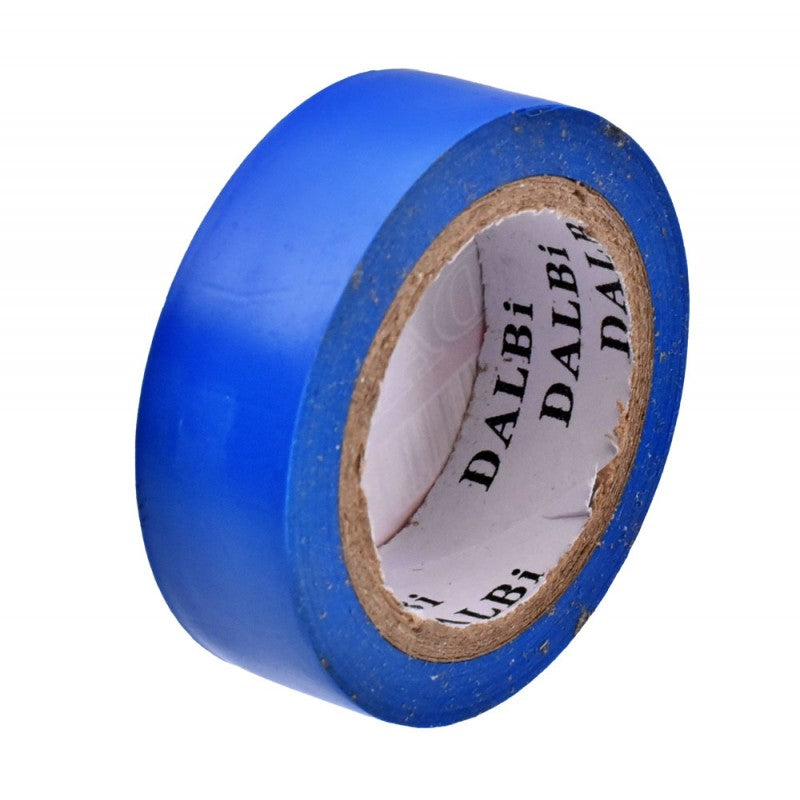 Banda izolatoare PVC albastra, rola fara ambalaj cu miez carton vizibil