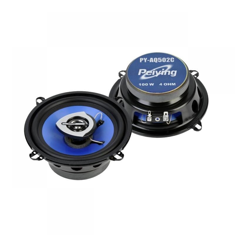 Difuzoare auto coaxiale 100W, 4 ohm, vedere fata si spate cu terminale de conectare