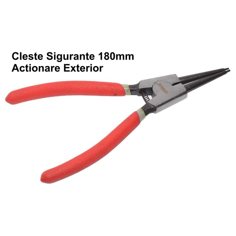 Cleste sigurante 180mm actionare exterioara, varfuri drepte, corp otel carbon tratat