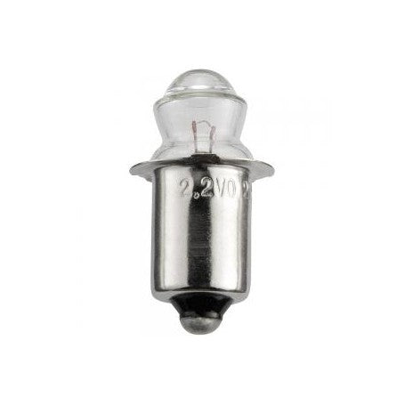 Bec de lanterna cu flansa 4,8V, soclu metalic si balon din sticla, compatibil lanterne si faruri auto/moto