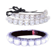 Set 2 baghete LED DRL flexibile auto 12V 16W, lumina alba 8000K, montaj adeziv sau suruburi