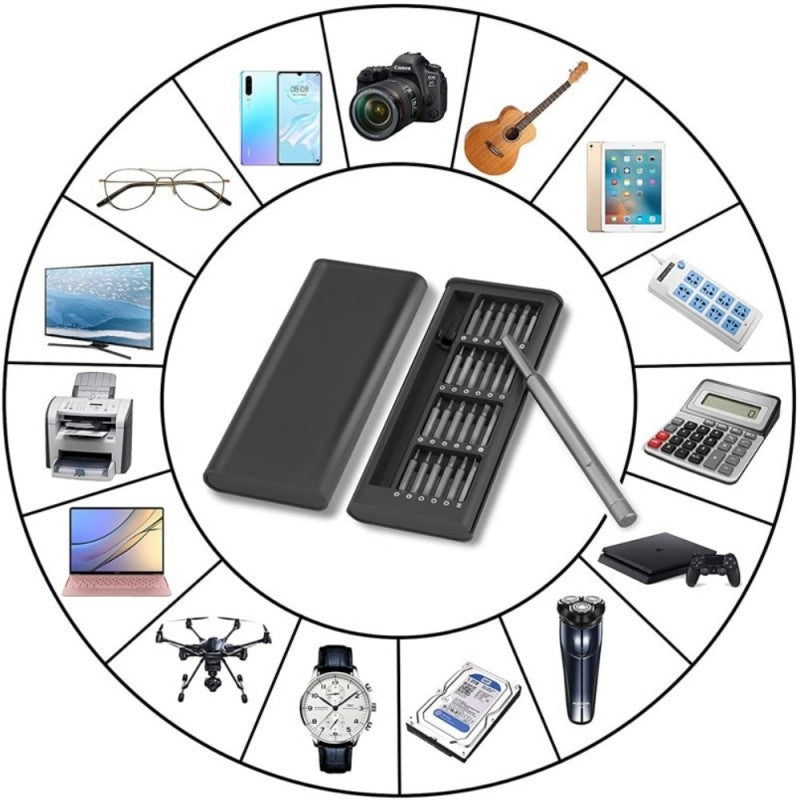 Set surubelnita de precizie 24 in 1, compatibil cu telefoane, laptopuri, camere, console si alte dispozitive