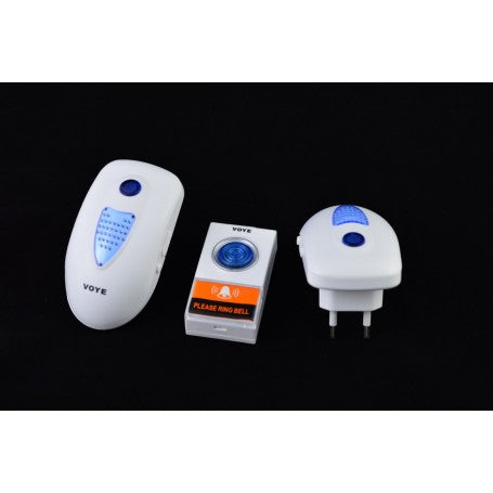 Sonerie wireless dubla cu 2 receptoare priza 220V si buton exterior, vedere separata a componentelor kit