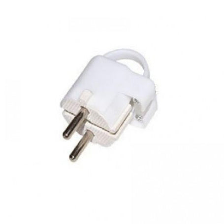 Stecher ceramic cu inel de tragere 16A 230V, contacte alama, carcasa alba, montaj cu suruburi
