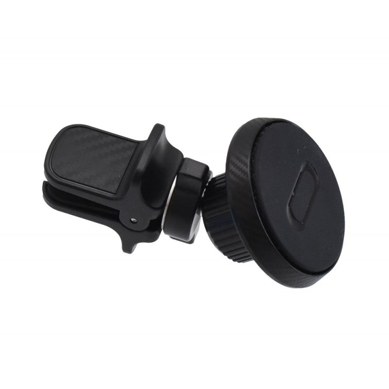 Suport telefon magnetic pentru grila auto, vedere din spate cu sistem de prindere prin clema