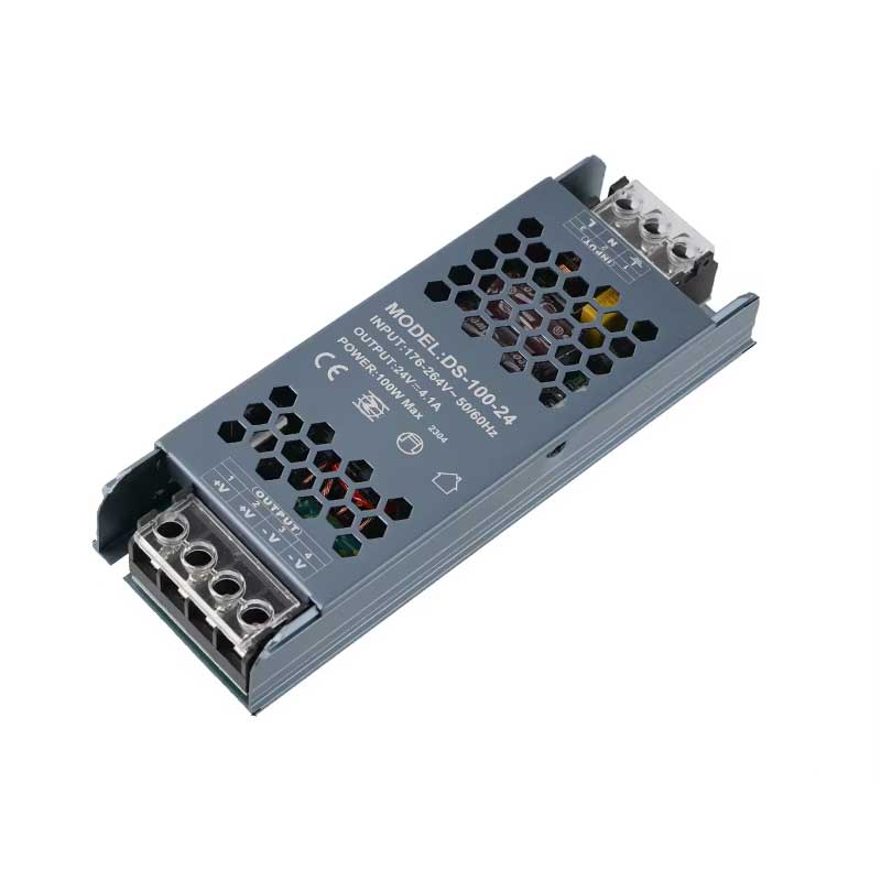 Sursa alimentare LED 100W 24V 4.1A, carcasa metalica compacta cu terminale surub si grila de ventilatie