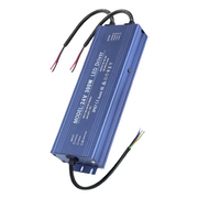 Sursa alimentare LED 300W 24V IP67, carcasa aluminiu albastra, cablu intrare si iesire, montaj exterior