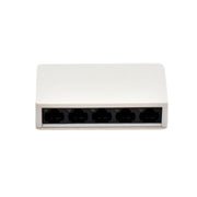 Switch retea 5 porturi RJ45, viteza 10/100Mbps, format desktop compact, alb