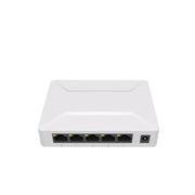 Switch gigabit desktop 5 porturi RJ45 10/100/1000Mbps, carcasa alba compacta, plug and play