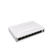 Switch retea desktop 8 porturi Gigabit 10/100/1000Mbps, carcasa alba, LED-uri de stare active, plug-and-play