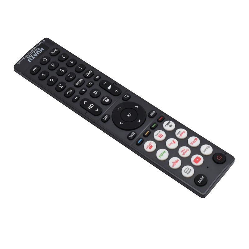 telecomanda universala TV LED LCD, vedere din capat cu butoane aplicatii dedicate