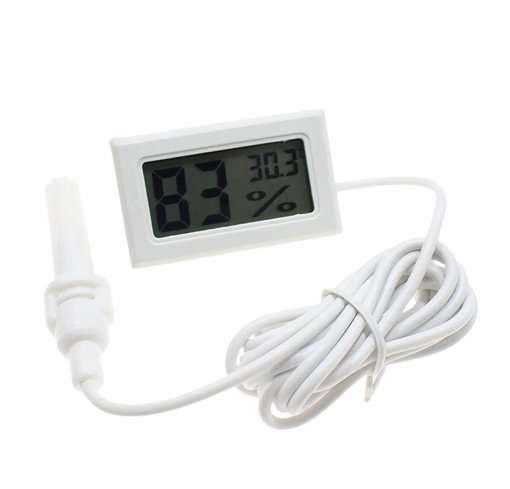 Termometru digital cu sonda externa, gama -50°C +70°C, display LCD, cablu senzor 1.5m, alb
