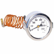 Termometru metalic 0-350°C cu fir capilar din cupru 1m, cadran analogic 6cm pentru cuptor sau soba