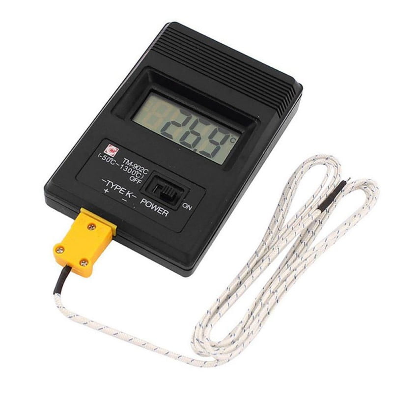 Termometru digital cu sonda tip K, plaja -50°C la +1300°C, afisaj LCD, cablu 945 mm