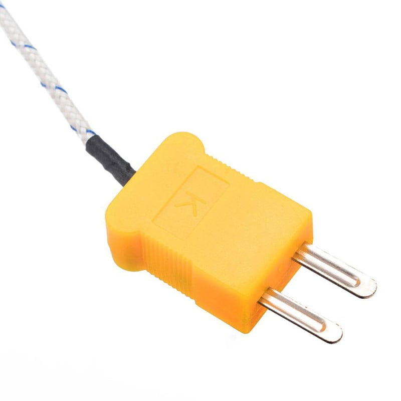 Conector tip K galben cu lamele metalice diferentiate pentru sonda termometru digital