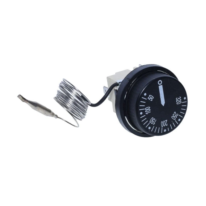 Termostat reglabil industrial cu cadran gradat 50-320°C si capilar inox desfasurat