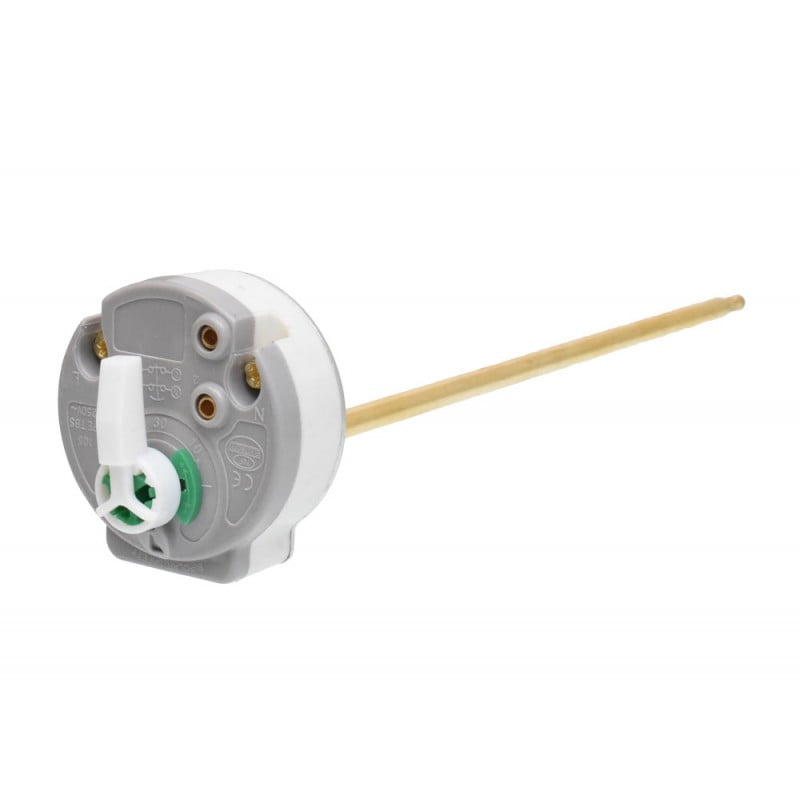 Termostat boiler - fata cu selector temperatura si papuci mama pentru led indicator