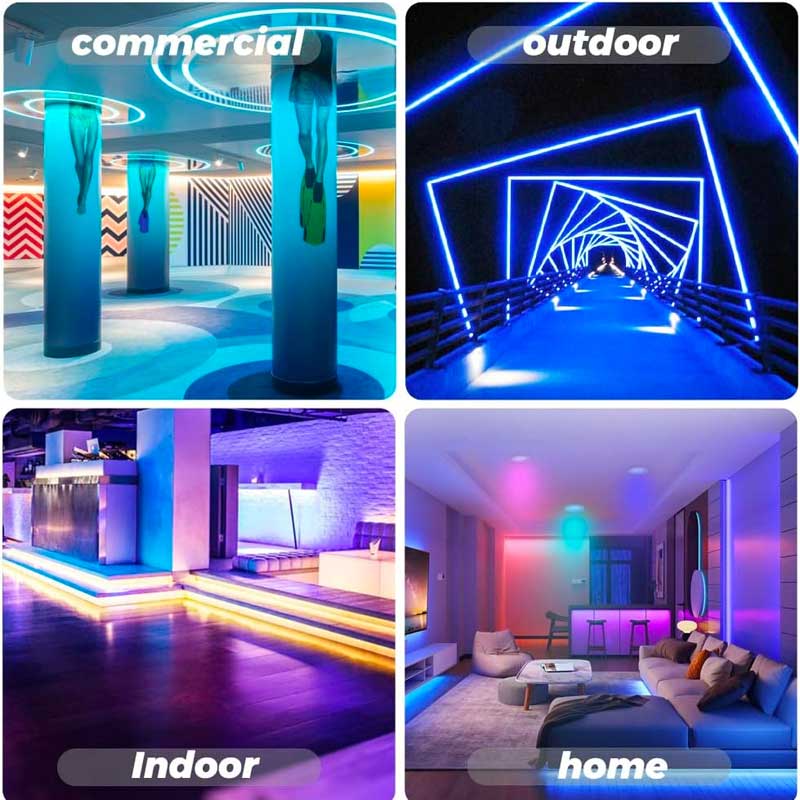 Banda LED RGB flexibila, aplicatii comerciale, outdoor, interior si acasa