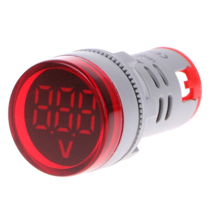 Voltmetru digital LED rosu, 20-500V AC, protectie IP65, montaj panou 22mm