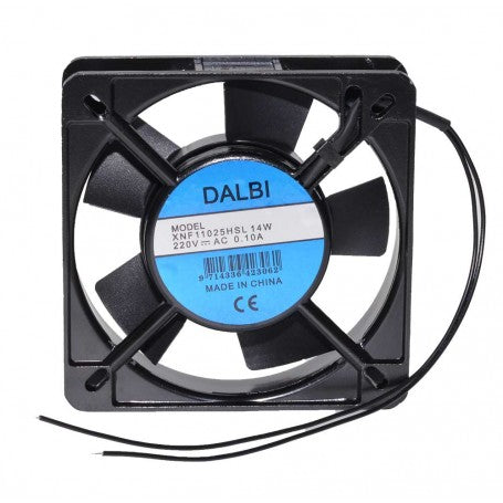 Ventilator axial metalic 14W, 220V AC, 110x110x25 mm, cu fire de conectare, pentru racire industriala