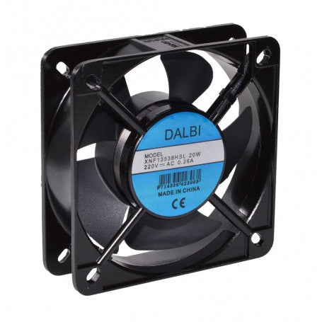 Ventilator axial metalic 135x135x38mm, 20W, 220V AC, montaj prin 4 suruburi, pentru racire echipamente industriale