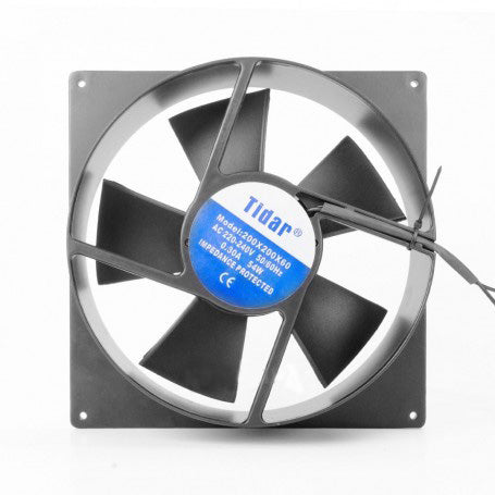Ventilator axial industrial 200x200x60mm, 54W, 220V, 940 m3/h, constructie metalica pentru racire echipamente