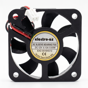 Ventilator DC 12V cooler 50x50x12mm, 0.65W, carcasa ABS neagra, conector 2 fire, sleeve bearing