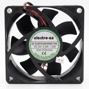 Ventilator DC 24V tip cooler 70x70x25 mm, 1.2W, carcasa ABS neagra cu conector 2 pini
