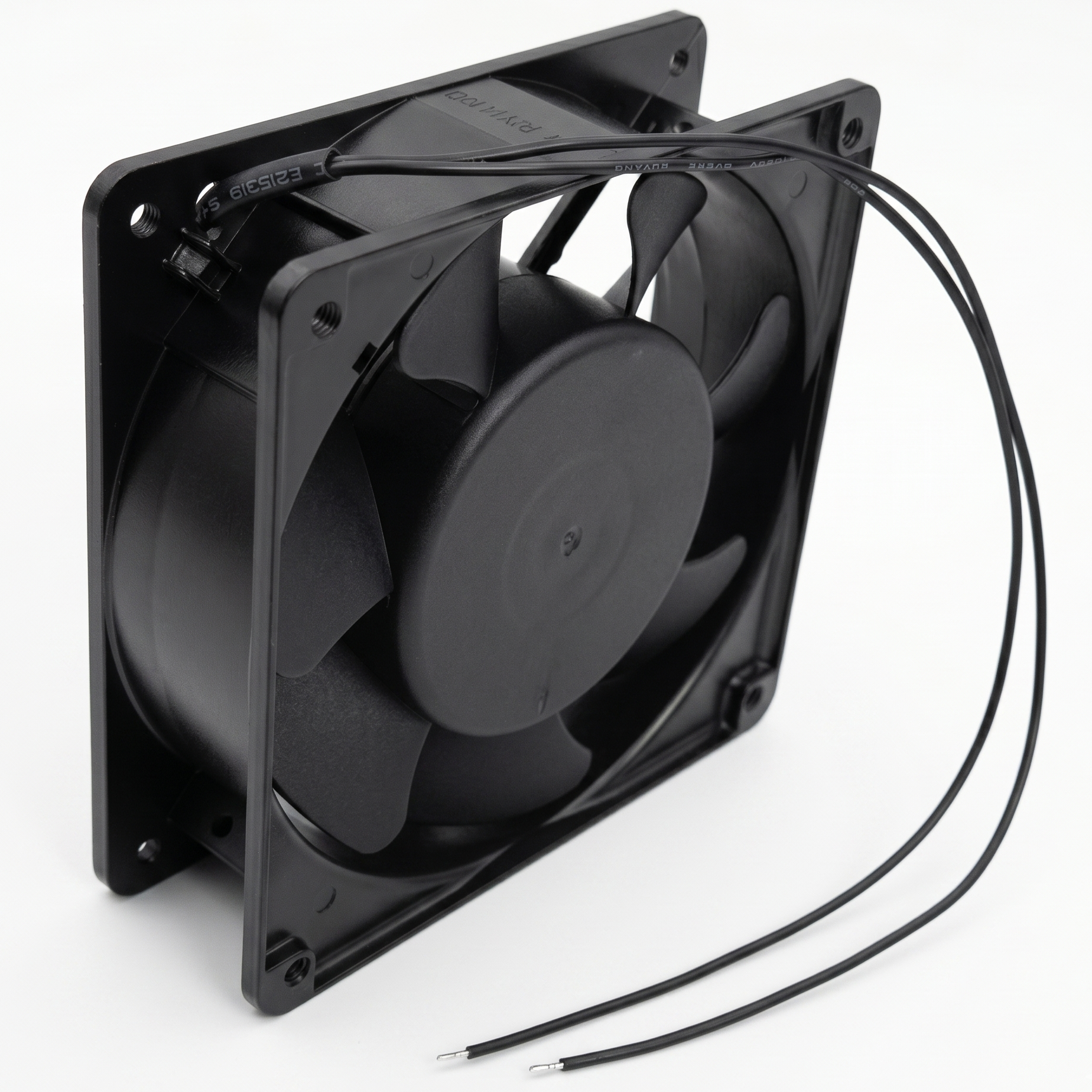 Ventilator metalic cu rulmenti 120x38 mm, spate cu pale si cabluri de alimentare desprinse