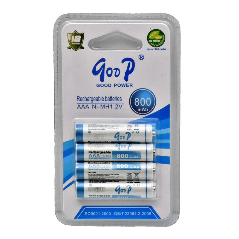 Set 4 acumulatori reincarcabili AAA Ni-MH 800mAh 1.2V, pana la 1100 cicluri de reincarcare