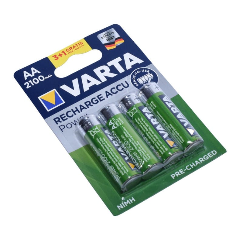 Set acumulatori AA 2100mAh NiMH, vedere laterala in blister 3+1 gratuit
