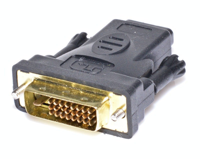 Adaptor DVI-HDMI cu mufa DVI 24+1 placata cu aur, vedere frontala