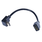 Adaptor HDMI tata 90 grade la mama, cablu 15cm, conectori auriti, pentru spatii inguste