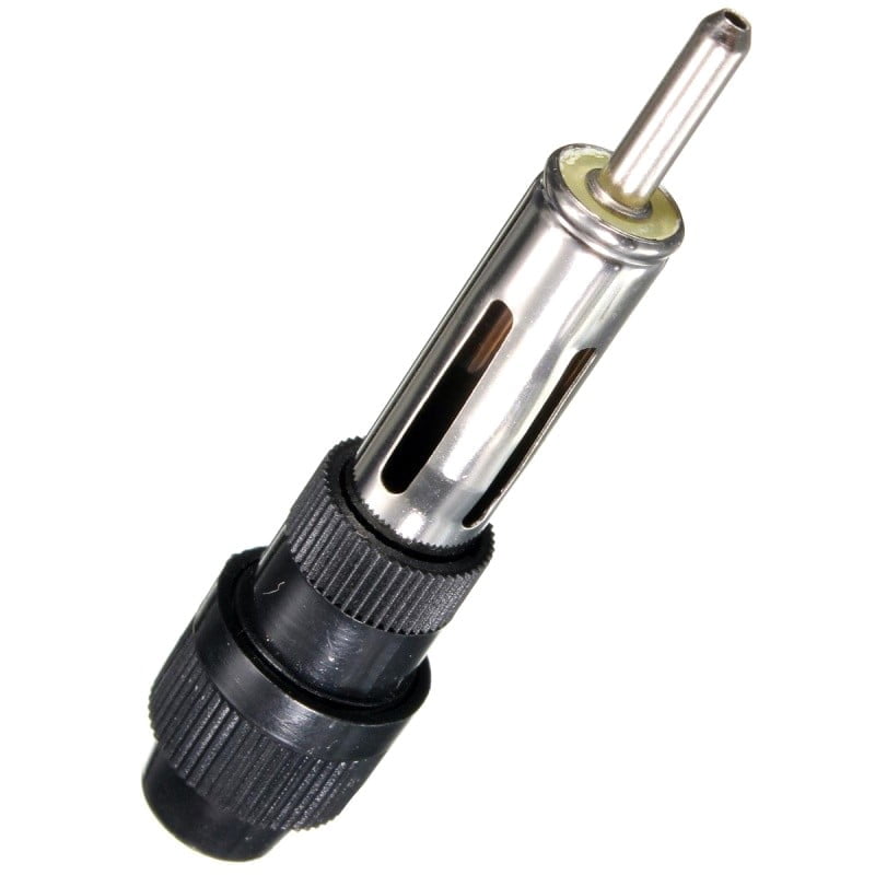 Adaptor conector antena radio auto universal, corp metalic si manson plastic negru, compatibil sisteme audio aftermarket