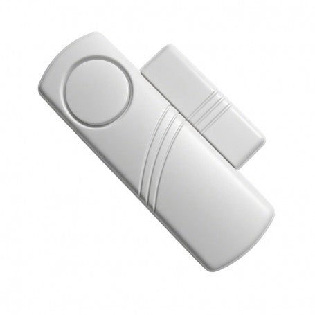 Senzor alarma magnetic wireless alb, vedere detaliata componente corp principal si magnet