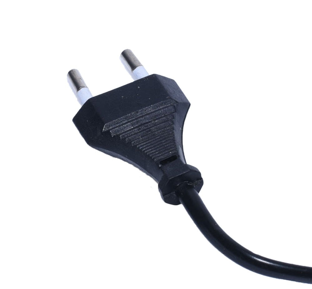Stecher european cu 2 pini pentru alimentator pompa vermorel, cablu negru robust