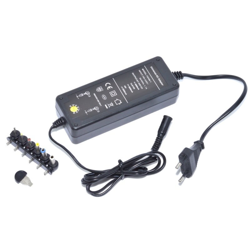 Alimentator stabilizat 60W 5000mA tensiune reglabila 6V-16V DC cu 6 conectori inclusi si cablu EU