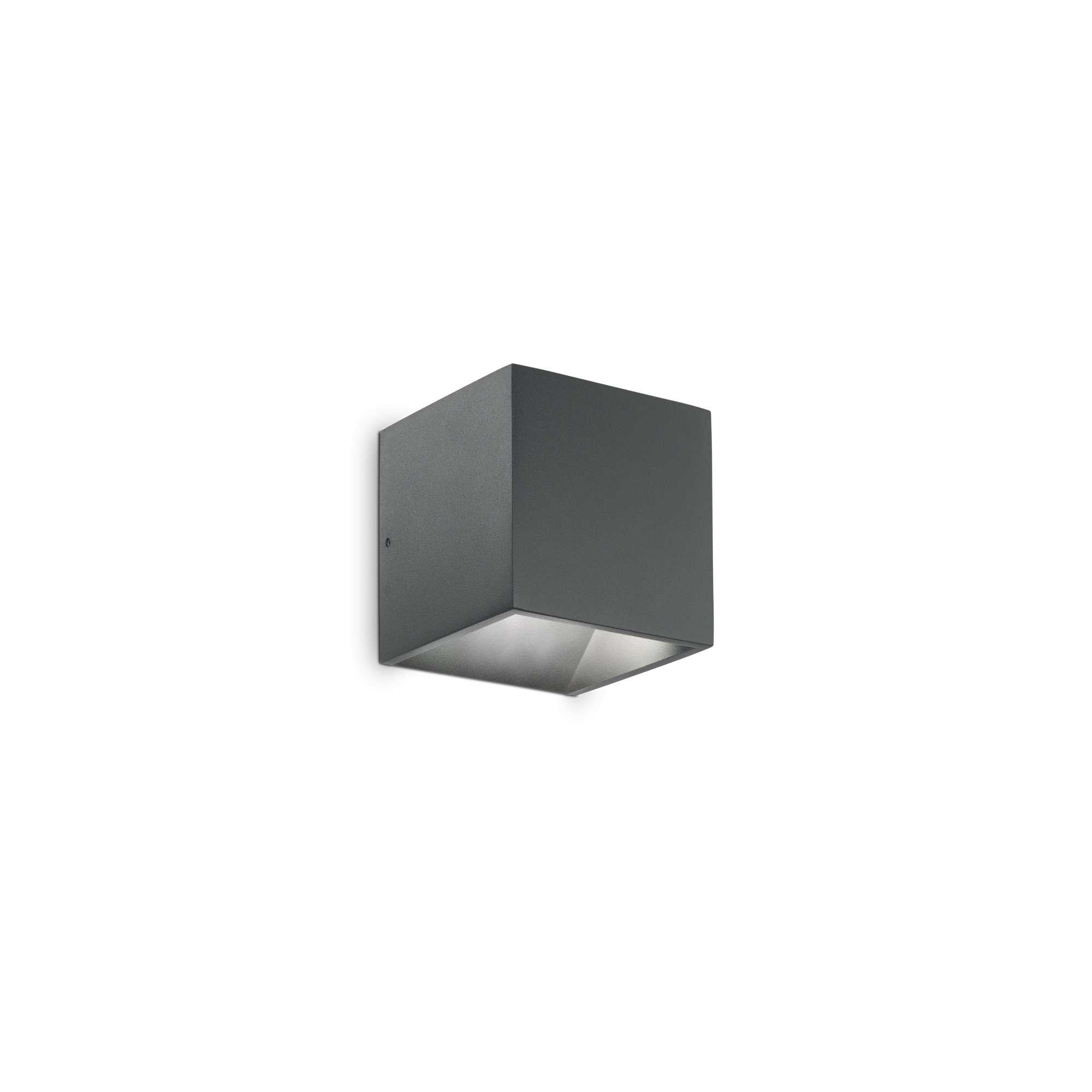 Aplica LED exterior cub antracit, montaj perete, lumina directionata jos, 3000K, IP44