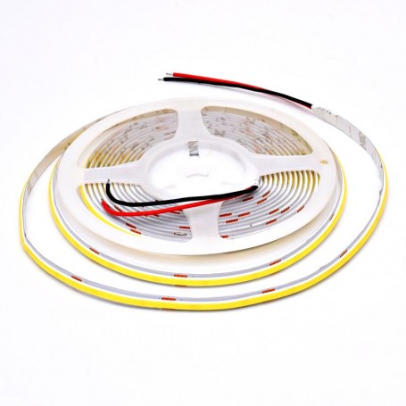 Banda COB LED rola 5m desfasurata, lumina uniforma continua, 24V, fara puncte vizibile