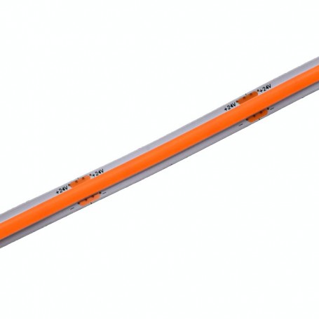 Detaliu banda COB LED roz 24V, 8mm latime, fara puncte intunecate, 320LED/ml