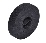 banda arici velcro neagra reutilizabila pentru organizare cabluri, 2cm latime, 5m lungime, rola compacta